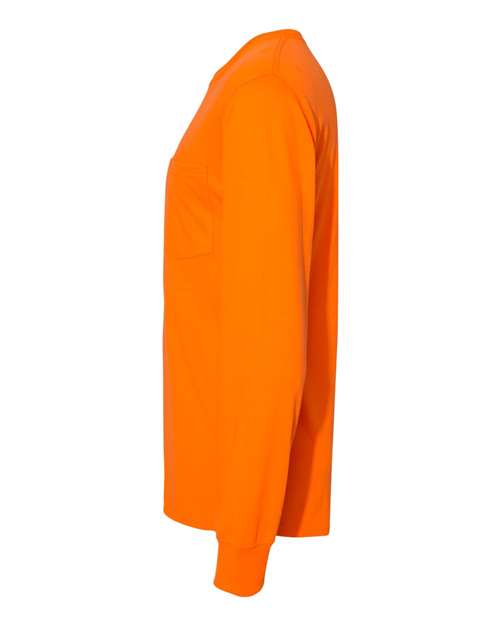 Hanes Unisex Workwear Long Sleeve Pocket T-Shirt W120 - HatFlow Company