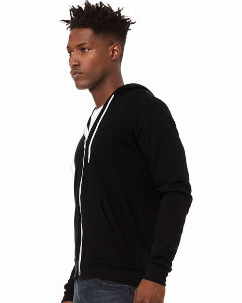 BELLA + CANVAS Unisex Sponge Fleece Full-Zip Hoodie Sweatshirt 3739 - HatFlow Company