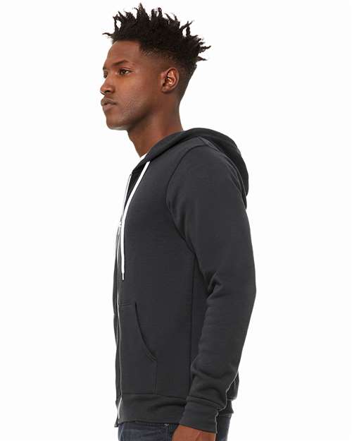 BELLA + CANVAS Unisex Sponge Fleece Full-Zip Hoodie Sweatshirt 3739 - HatFlow Company