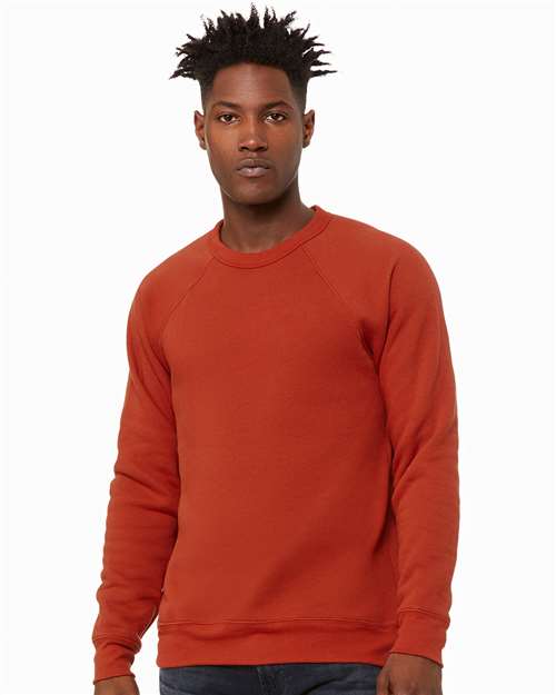 BELLA + CANVAS Unisex Sponge Fleece Raglan Crewneck Sweatshirt 3901