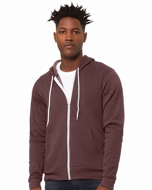 BELLA + CANVAS Unisex Sponge Fleece Full-Zip Hoodie Sweatshirt 3739 - HatFlow Company