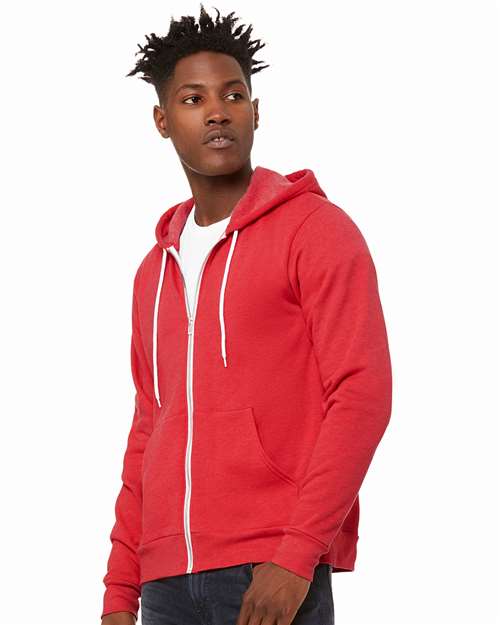 BELLA + CANVAS Unisex Sponge Fleece Full-Zip Hoodie Sweatshirt 3739 - HatFlow Company