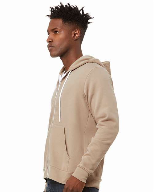 BELLA + CANVAS Unisex Sponge Fleece Full-Zip Hoodie Sweatshirt 3739 - HatFlow Company