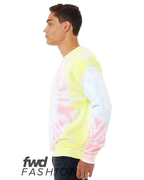 BELLA + CANVAS Unisex FWD Fashion Tie-Dyed Crewneck Sweatshirt 3945RD - HatFlow Company