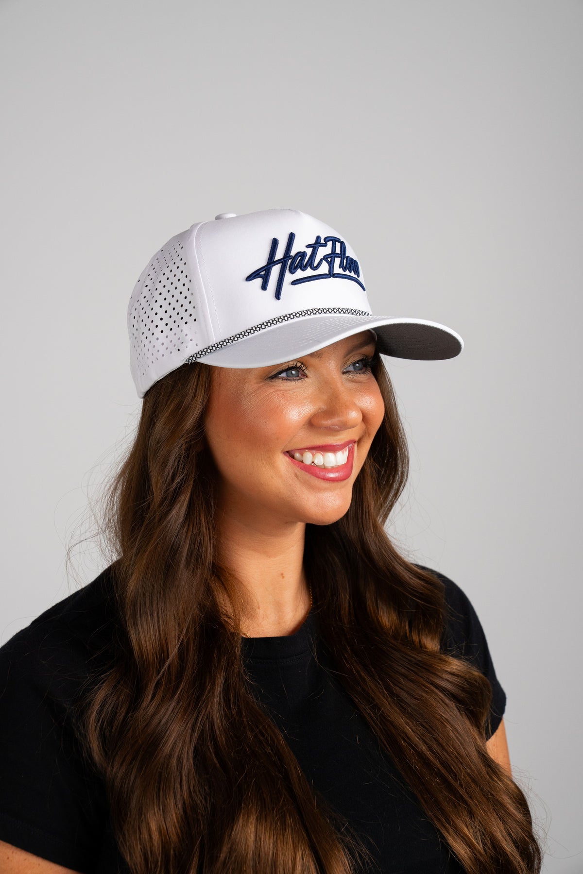 HatFlow Performance Rope Hat – White with White/Black Rope