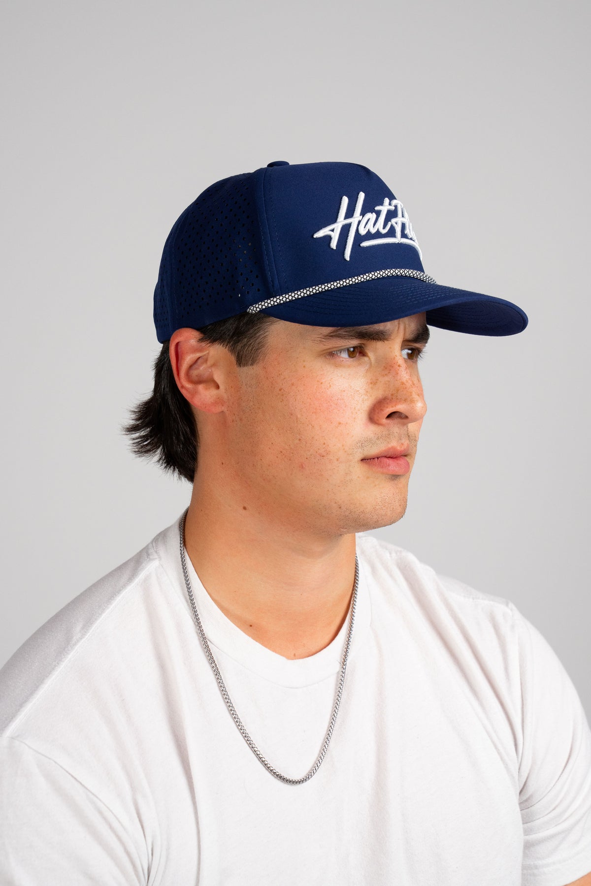 HatFlow Performance Rope Hat – Navy with White/Black Rope