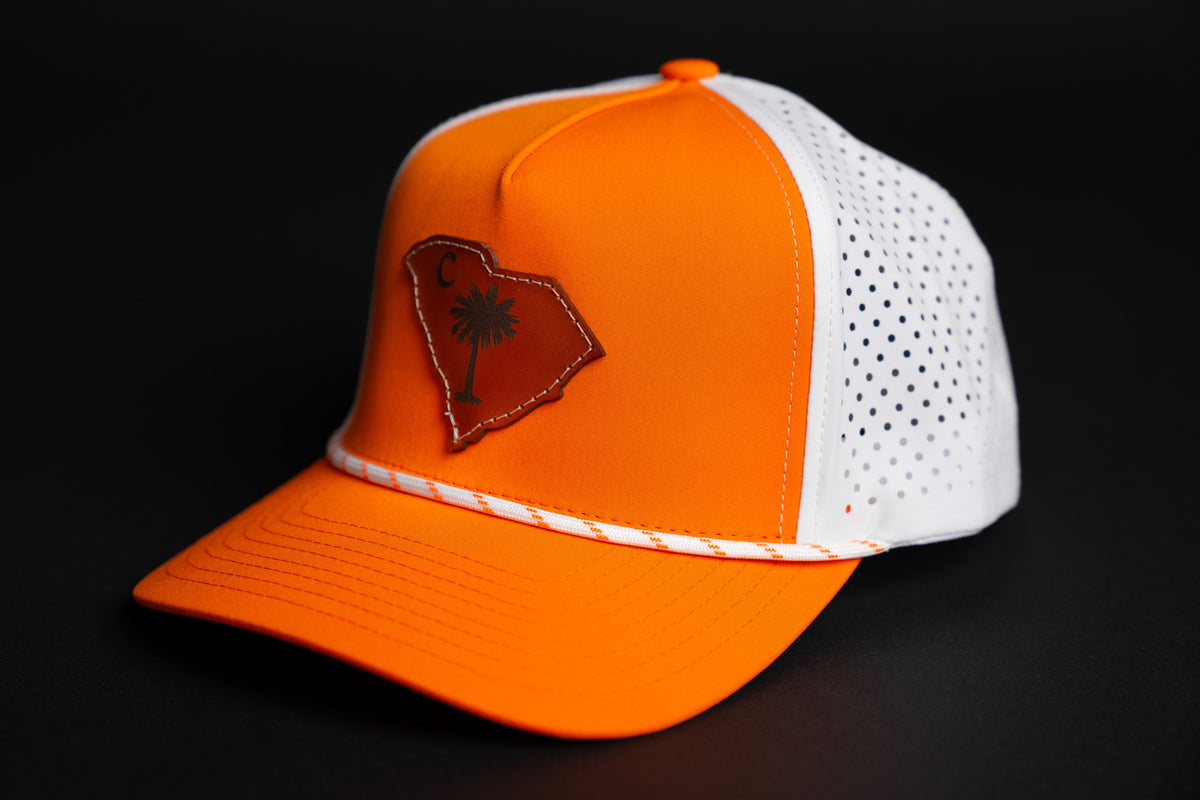 Clemson Tigers Leather Patch Performance Rope Hat Palmetto C