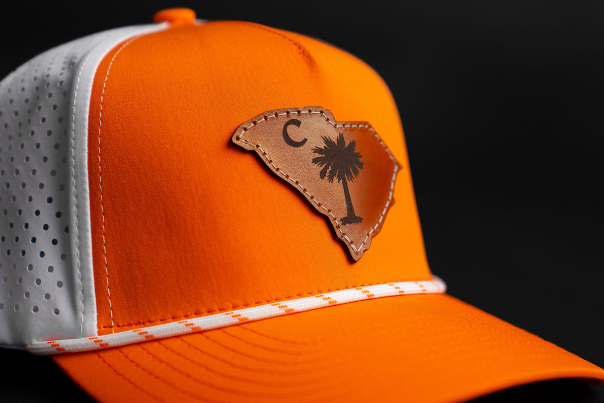 Clemson Tigers Leather Patch Performance Rope Hat Palmetto C