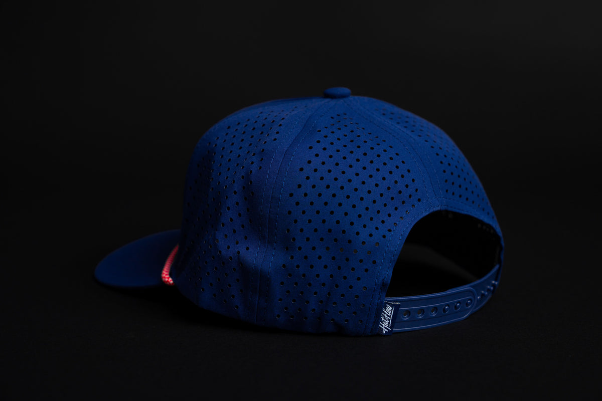 HatFlow Performance Rope Hat – Navy with Red/White Rope