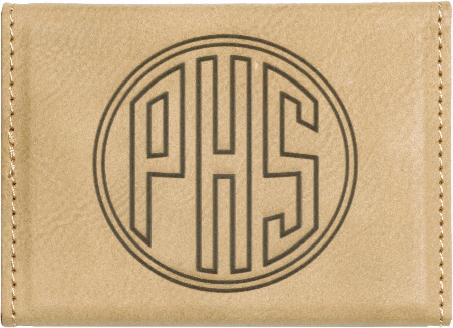 3 3/4" x 2 3/4" Laserable Leatherette Hard Business Card Holder - HatFlow Company