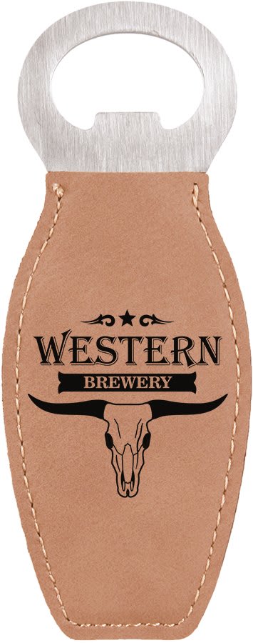 Laserable Leatherette Bottle Opener with Magnet - HatFlow Company