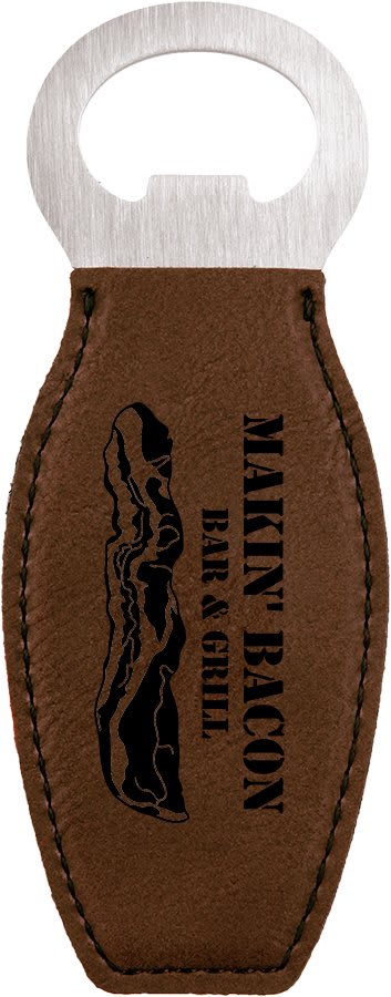 Laserable Leatherette Bottle Opener with Magnet - HatFlow Company