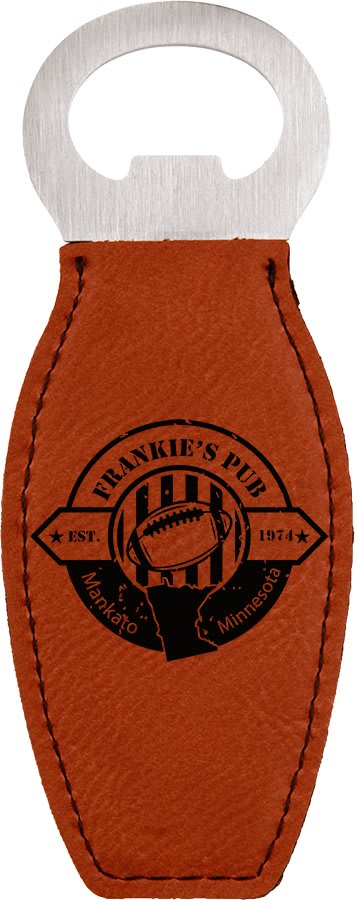 Laserable Leatherette Bottle Opener with Magnet - HatFlow Company