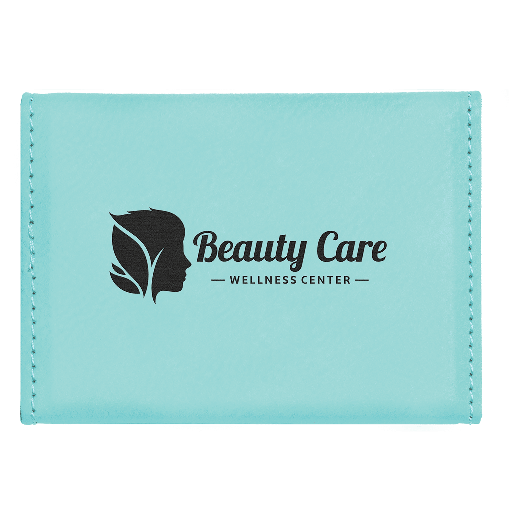 3 3/4" x 2 3/4" Laserable Leatherette Hard Business Card Holder - HatFlow Company