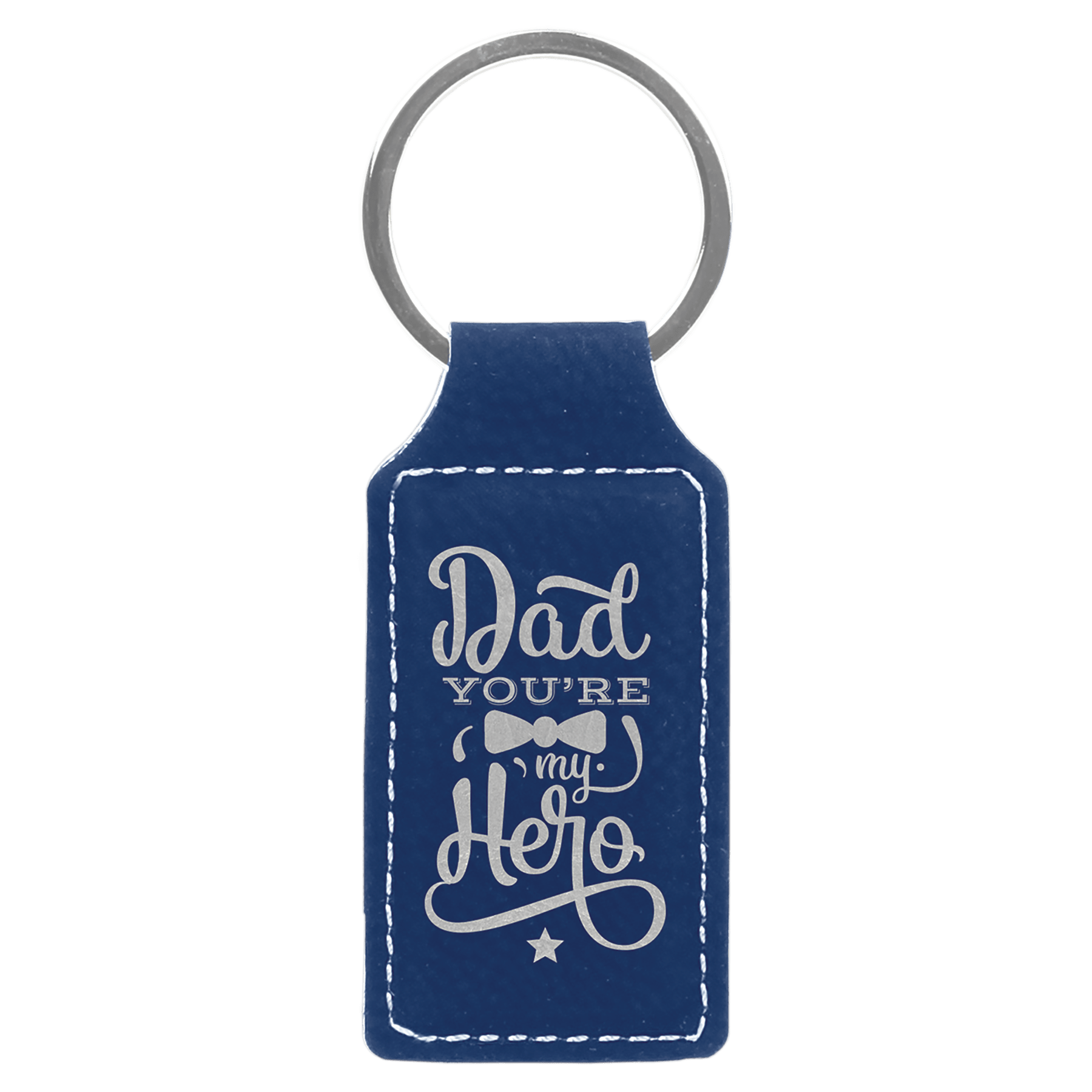 2 3/4" x 1 1/4" Laserable Leatherette Rectangle Keychain - HatFlow Company