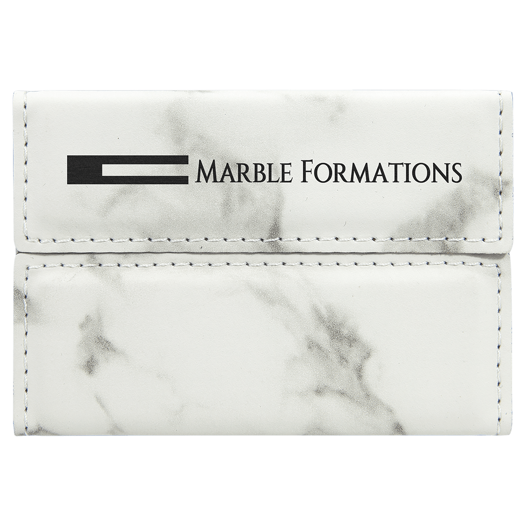 3 3/4" x 2 3/4" Laserable Leatherette Hard Business Card Holder - HatFlow Company
