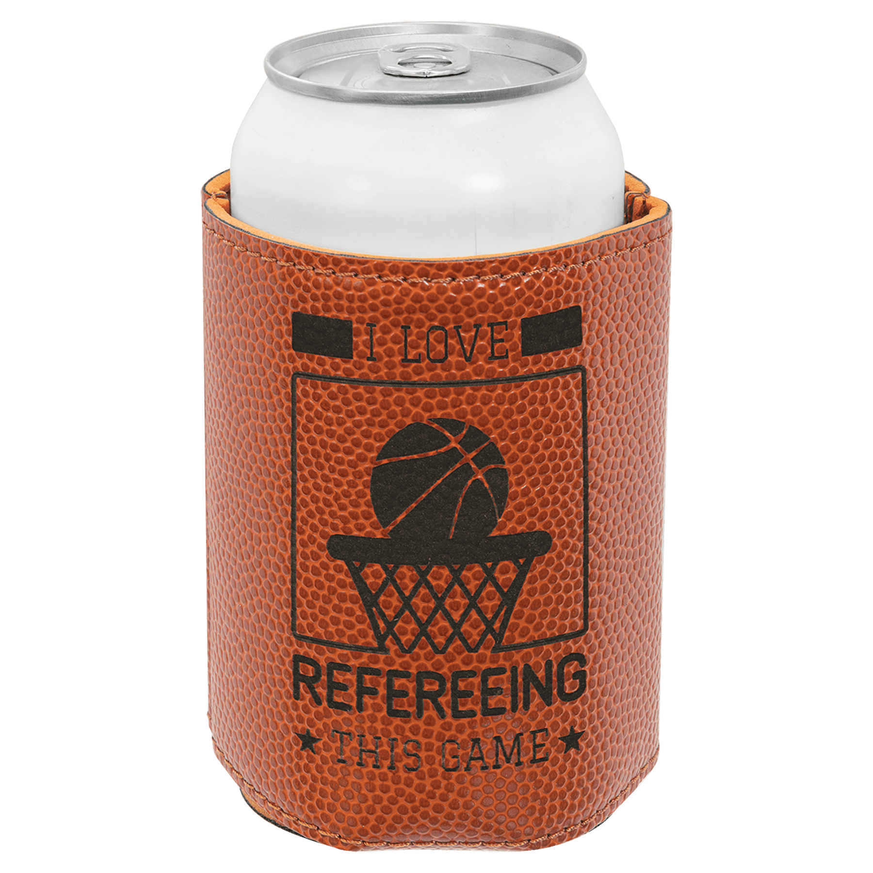 3 3/4" Laserable Leatherette Beverage Holder