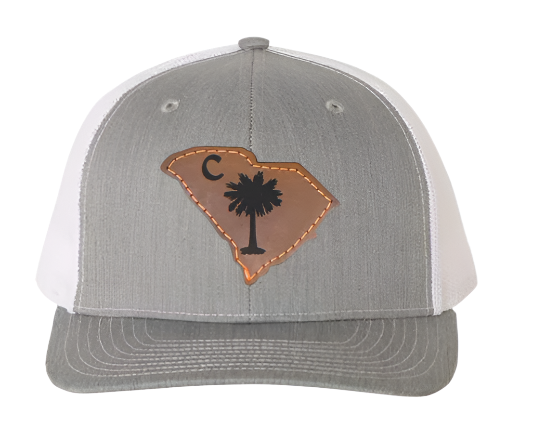 Clemson Tigers Palmetto Tree Baseball C Leather Patch Trucker Hat