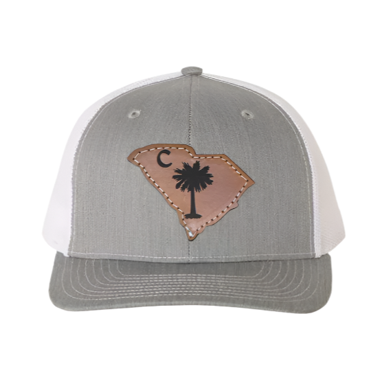 Clemson Tigers Palmetto Tree Baseball C Leather Patch Trucker Hat