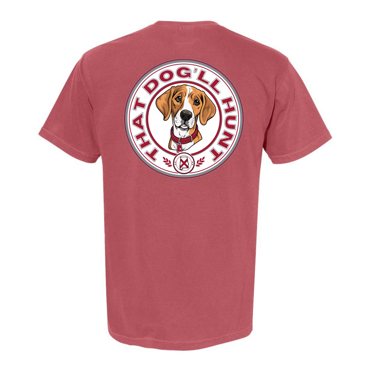 That Dog'll Hunt Gameday Tee - Crimson/Grey Back